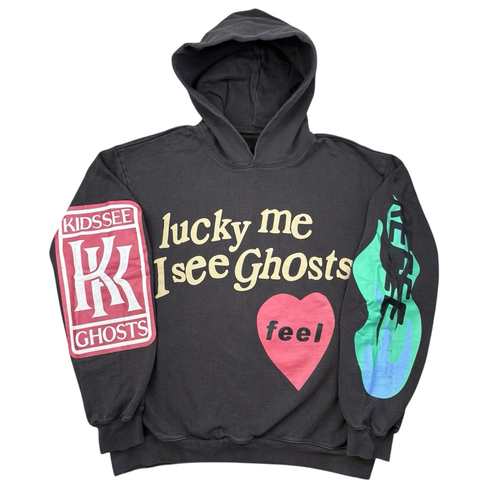 Kids See Ghosts 'Lucky Me I See Ghosts' Black Graphic Hoodie